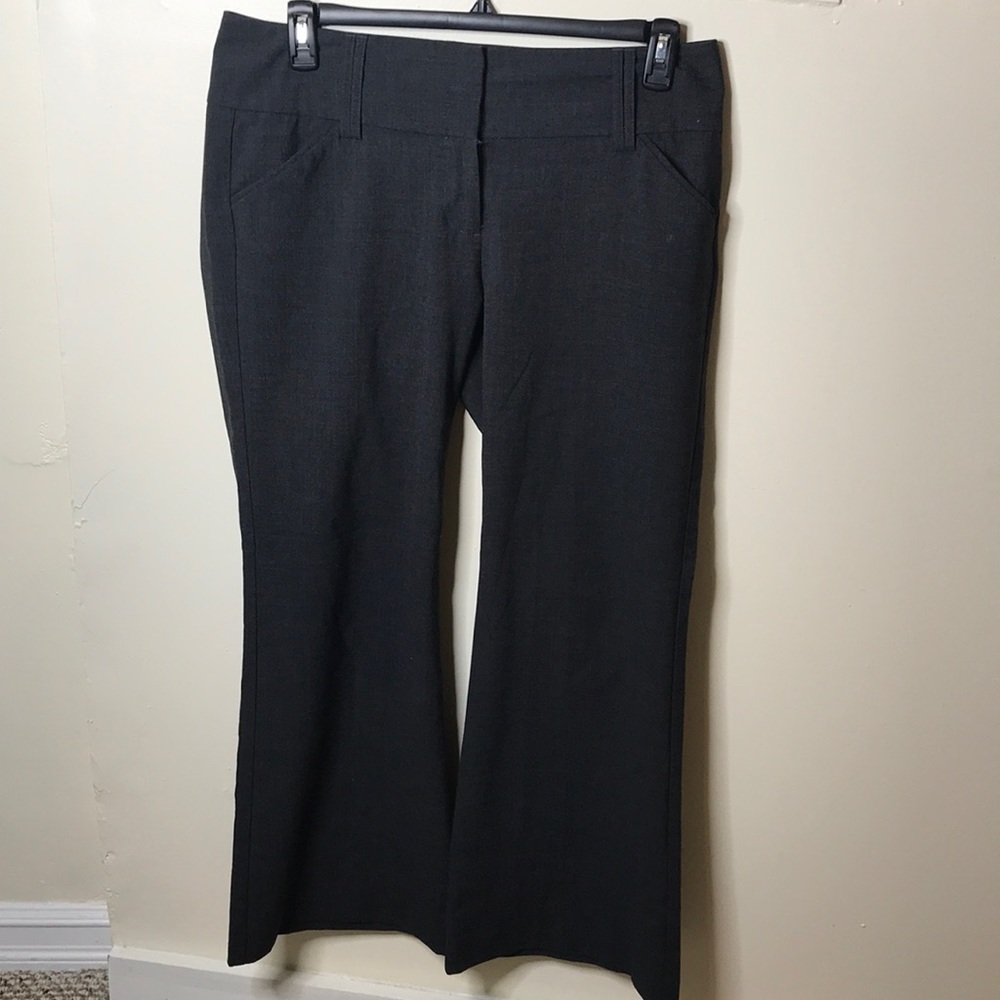 Charcoal gray stretch trousers